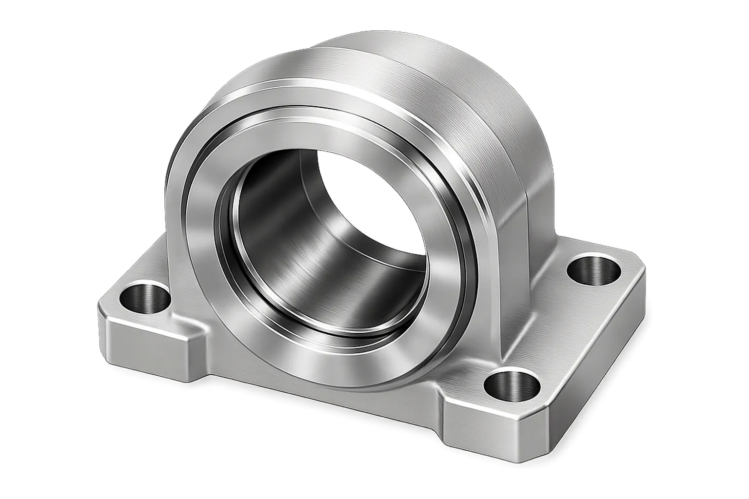 Machined housing, shown as a cut-out
